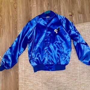 Vintage Blue Satin Bomber Jacket- Men’s size Medium